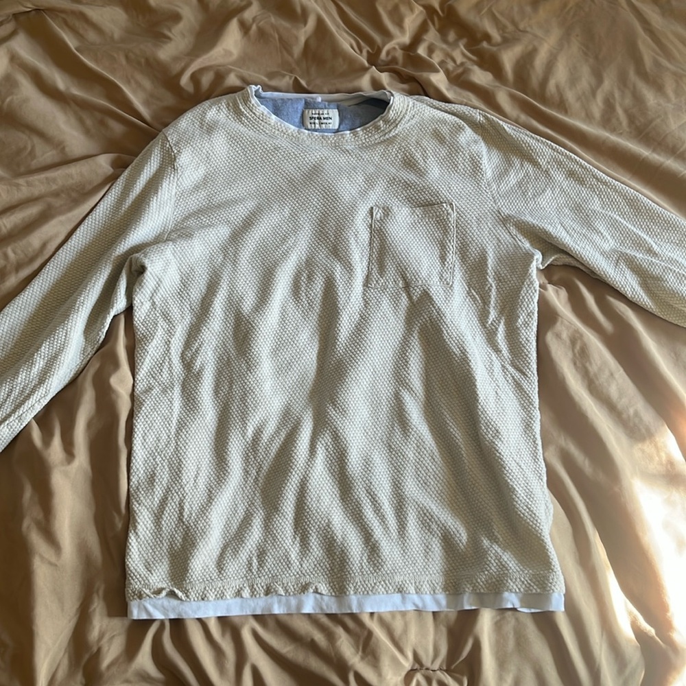 Sfera Men's Regular Fit Large Beige Sweater